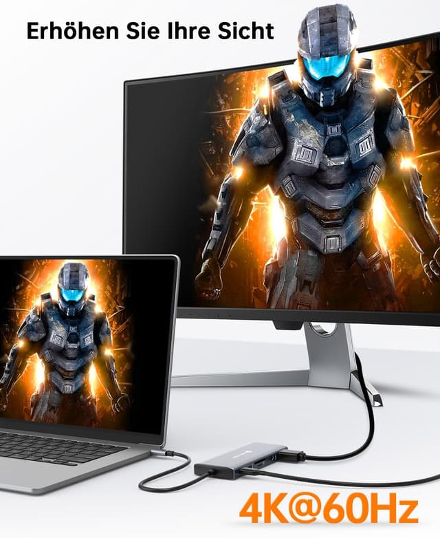 Detalle 1 de NOVOO USB C Docking Station 13-in-1