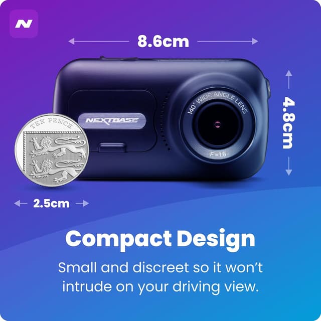 Detalle de Nextbase 322GW Front Dash Cam (1080p Full HD) with WiFi, GPS, Bluetooth & Night Vision