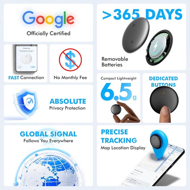 Thumbnail 2 de Air Tracker Tags 4-Pack Bluetooth Tracker 4