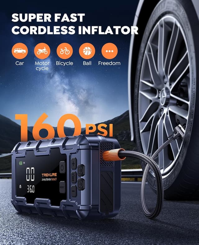 Thumbnail 2 de TREKURE 6000A Jump Starter with 160PSI Inflator