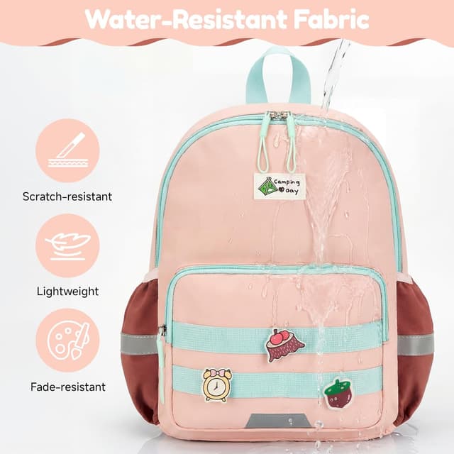 Thumbnail 6 de PROTAURI sac à dos enfant maternelle 3-7 ans rose avec sangle de poitrine et bandes réfléchissantes