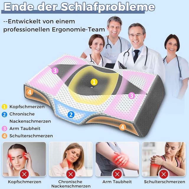 Detalle de Orthopädisches Nackenkissen aus Memory Foam