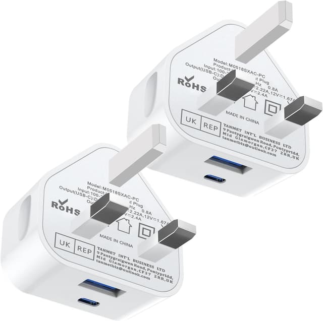 Detalle de USB C Plug 20W Fast Charger 2 Pack for iPhone