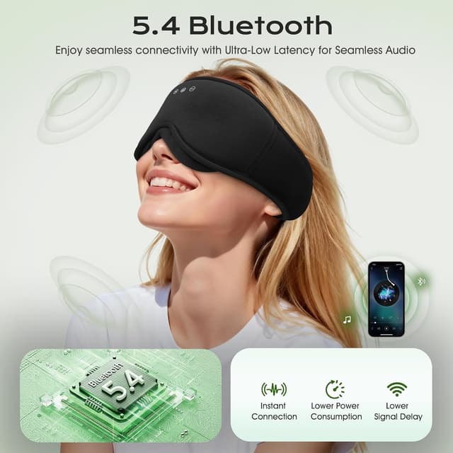 Detalle de MUSICOZY Sleep Mask Headphones 16 hours Bluetooth