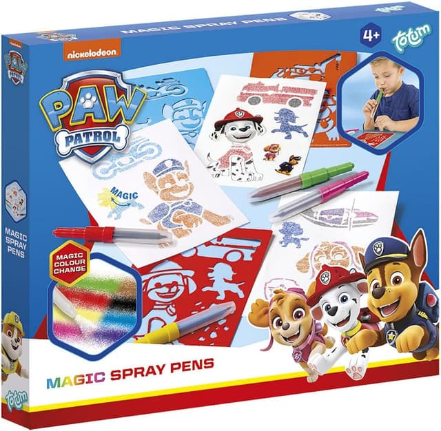 Detalle de PAW PATROL – Kit de feutres pulvérisateurs à changement de couleur avec pochoirs (dès 4 ans)