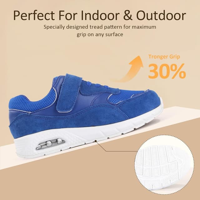 Detalle de Mioceko Kids Trainers Hoop and Loop School Shoes with Air Cushion Sole