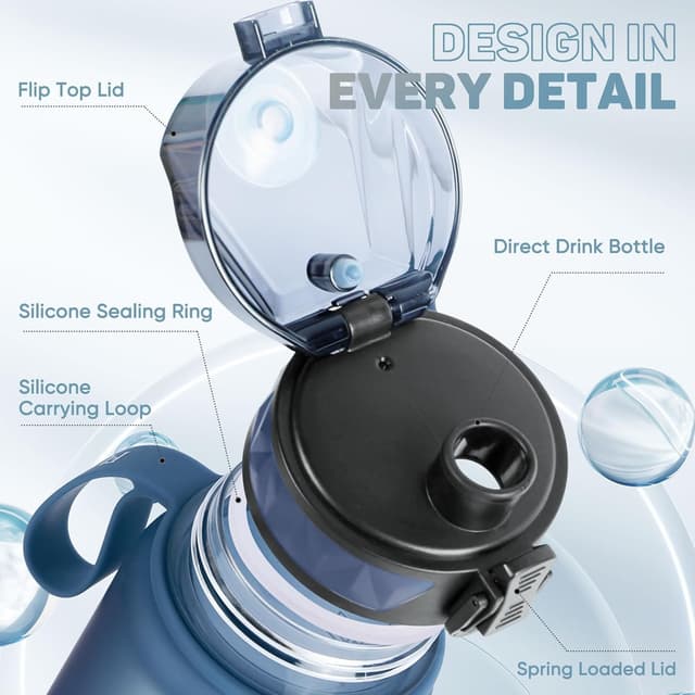 Detalle de FULDENT Fuldent Trinkflasche 1 l Sportflasche