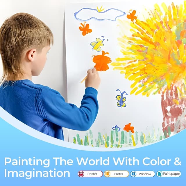 Detalle de Nicpro 12 Colours Washable Finger Paint Set (2 oz / 60 ml) – non-toxic finger paint for kids’ hands and feet