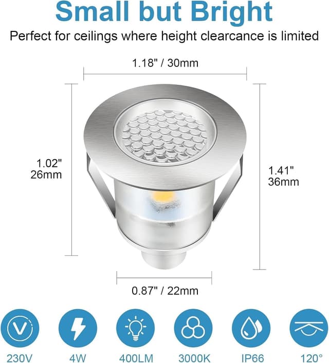 Detalle 2 de Auting LED-Einbaustrahler außen im 16er Set, IP67 boden-/terrassengeeignet
