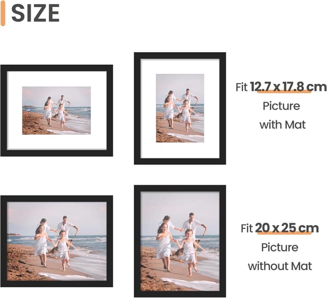 Thumbnail 2 de upsimples 3 Pack Black 8x10 Picture Frame