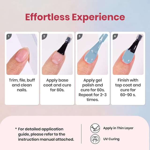 Thumbnail 6 de beetles Pastel Gel Polish Set (Soft Echo Collection) — 6 UV Gel Shades for Spring, Easter & Macaron Nails