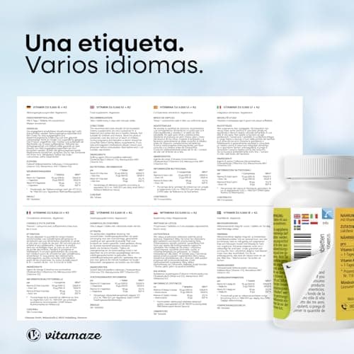 Thumbnail 7 de Vitamaze Alta Dosis 5000 UI D3 y 100 mcg K2 💊