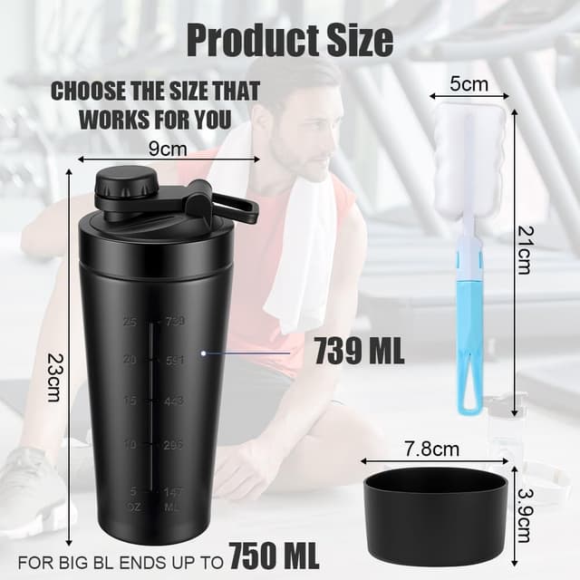 Thumbnail 1 de Alaoo Protéine Shaker INOX 750ml