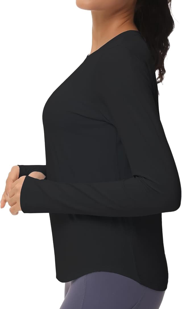 Detalle de THE GYM PEOPLE Women’s Long Sleeve Workout Shirts with Thumb Holes