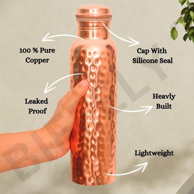 Detalle 2 de BIFFELY Copper Water Bottle 34oz 🥤