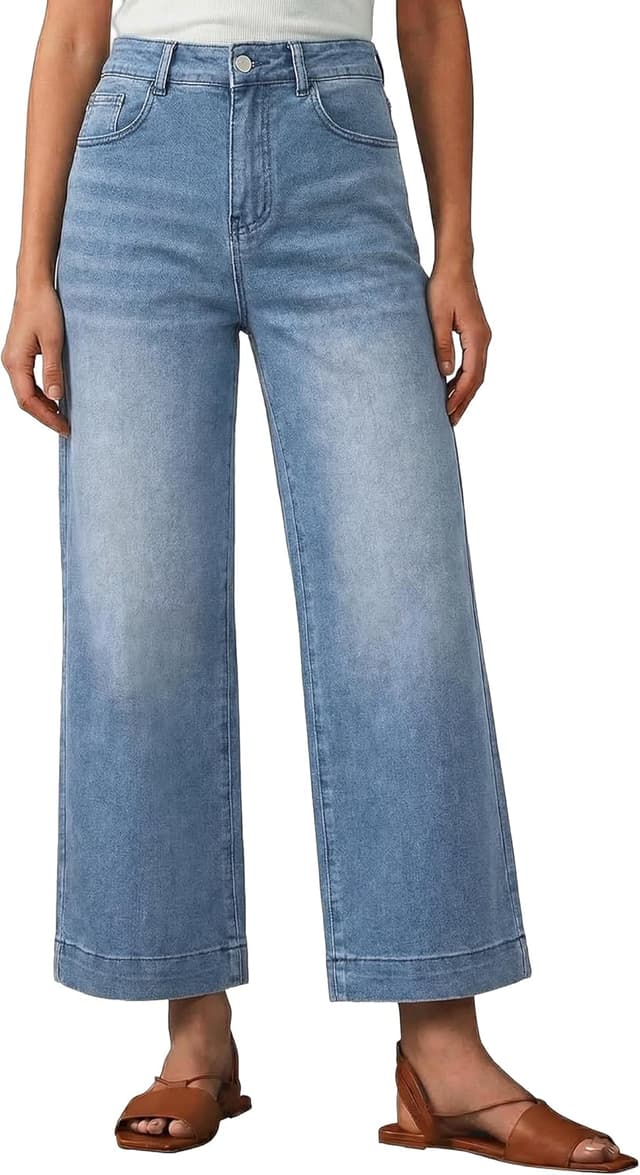 Detalle 2 de EMMIOL 2025 Wide Leg Jeans distressed mid‑waist
