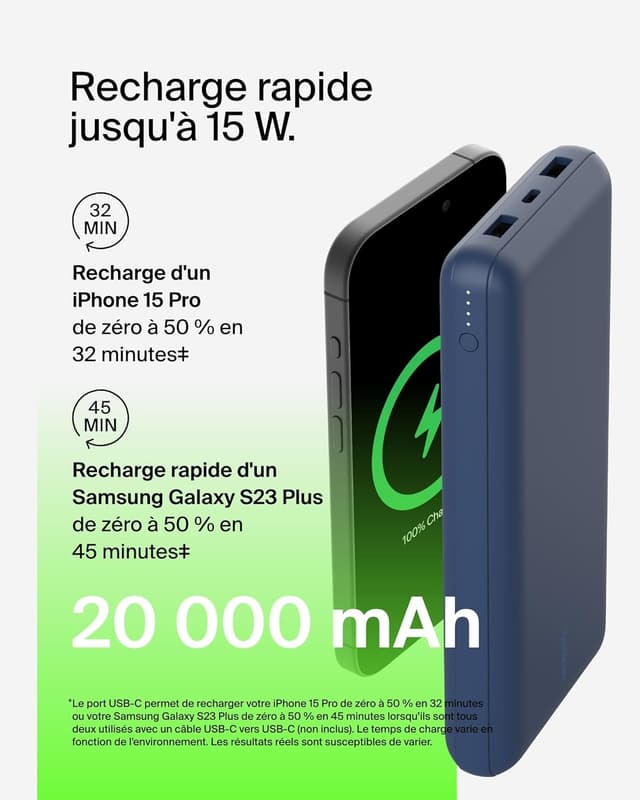 Detalle 2 de Belkin Batterie externe USB-C 20 000 mAh