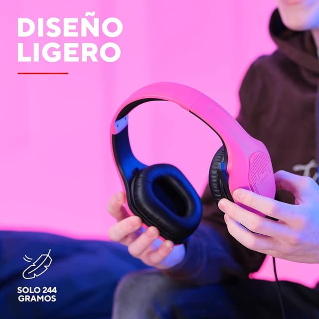 Detalle de GXTrust 418P Rayne Cascos gaming ligeros 50 mm