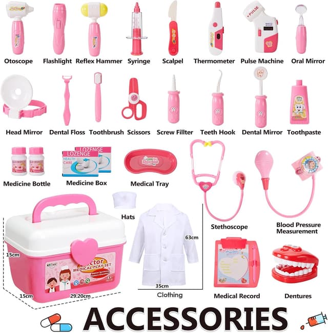 Thumbnail 4 de BUYGER Doctors Set for Kids 3 Years Old 3-in-1