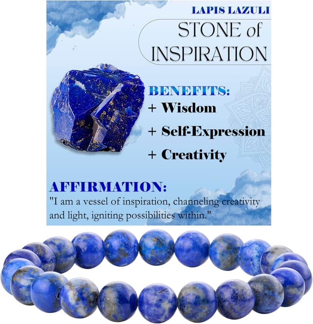 Thumbnail 6 de Bivei braccialetto da signora in perline 8 mm con cristallo naturale (tormalina nera) elastico