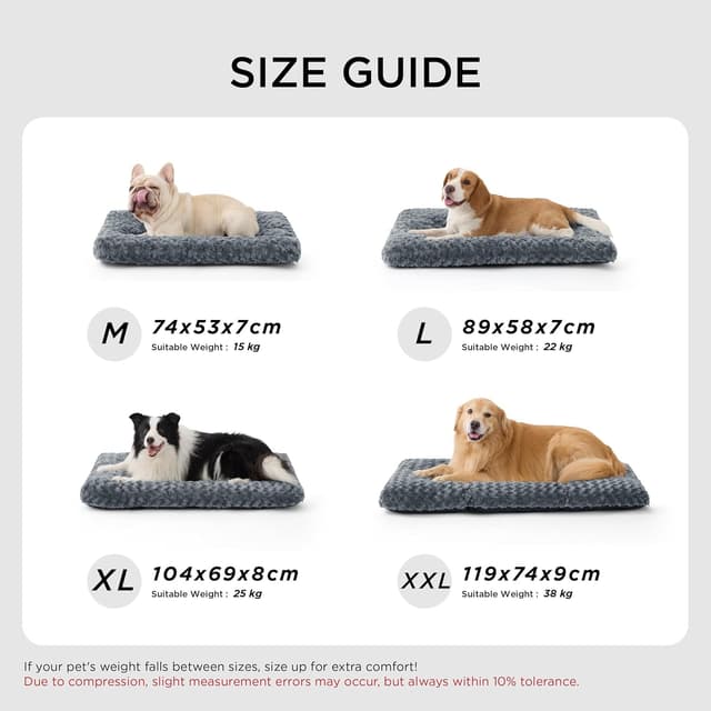 Thumbnail 5 de Bedsure Large Dog Bed Washable Swirled Plush Mat