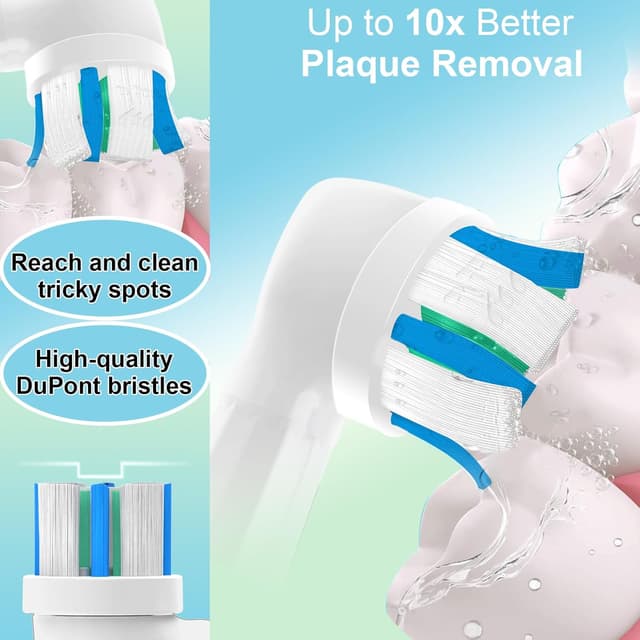 Detalle de Pack of 12 Brush Heads compatible with Oral-B iO 2/3/4/5/6/7/8/9/10 electric toothbrushes – Gentle yet thorough clean