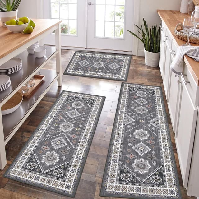 Imagen de HEBE Boho Kitchen Rug Set 3-Piece ⚙ en OfertitasTOP