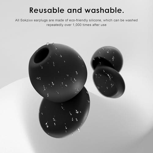 Detalle de Sokzixx Tapones para los oídos con aislamiento de 35 dB y tecnología SkinFit™ (4 tallas)