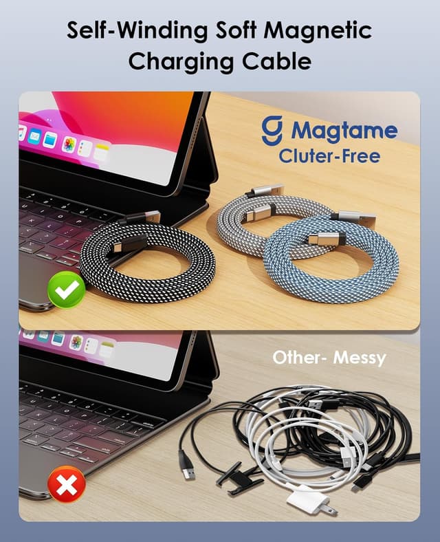 Detalle 2 de Magtame 5ft Coiled USB A to USB C Cable
