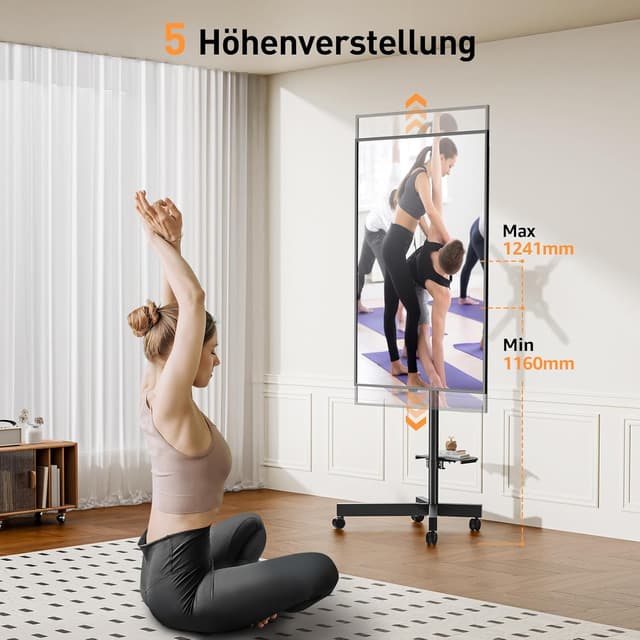 Detalle de ELIVED EV2114B-DE : support TV à roulettes universel 23 à 60 pouces jusqu’à 35 kg