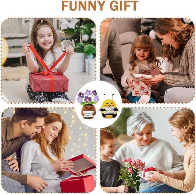 Thumbnail 6 de Vicloon Fleurs Positives – mini plante au crochet avec carte d’encouragement