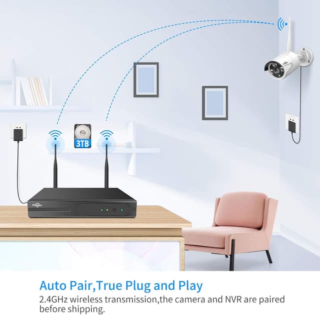 Detalle 2 de Hiseeu Wireless Pro 3TB Security Camera