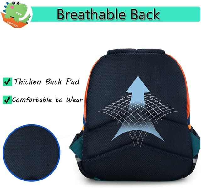 Detalle 1 de XNDZ Dinosaur Toddler Backpack for Kids 3–6