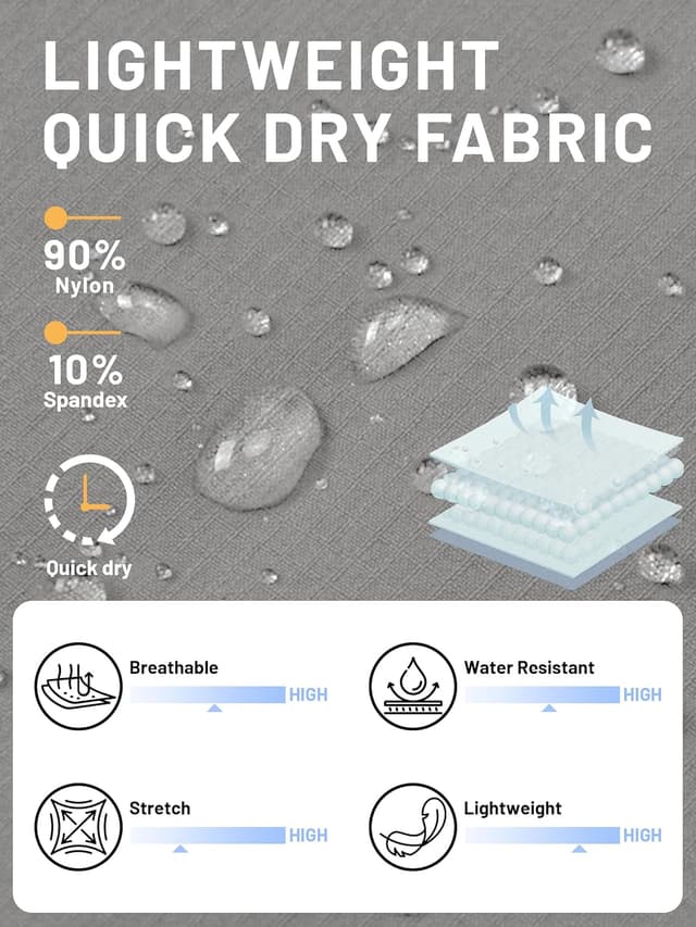 Thumbnail 5 de TACVASEN Men’s Quick-Dry Outdoor Cargo Shorts (No Belt) for Hiking, Golf & Work