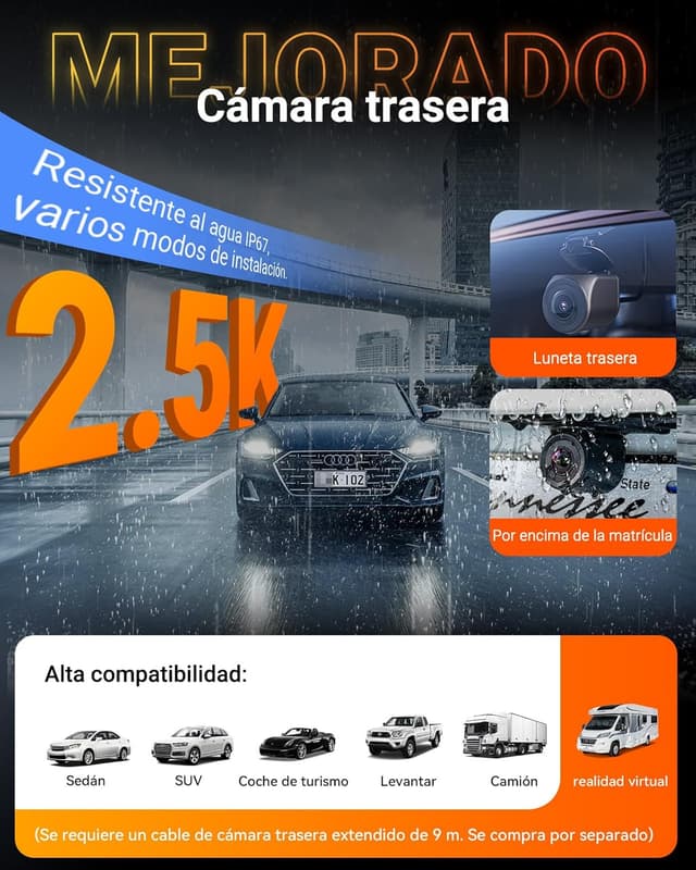 Thumbnail 4 de VANTRUE N4S Dashcam coche 2.7K+2.5K
