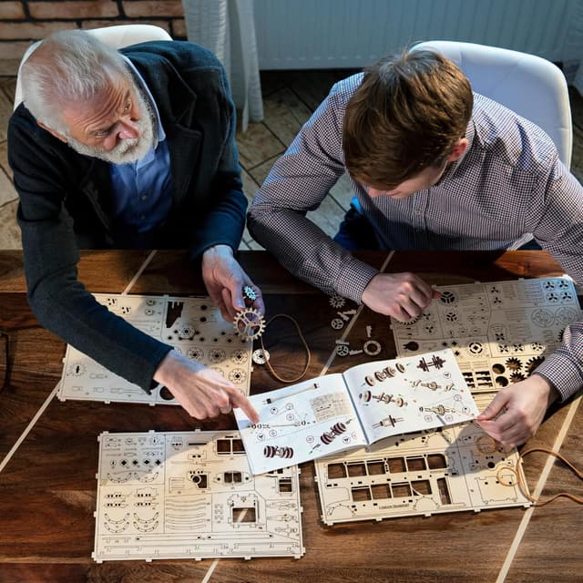 Thumbnail 6 de WOODEN.CITY Puzzle 3D Orologio da parete vintage