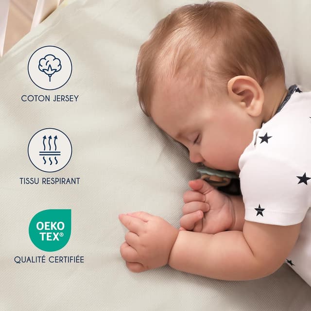 Thumbnail 2 de Dreamzie Draps Housse Bébé Beige 60x120/70x140