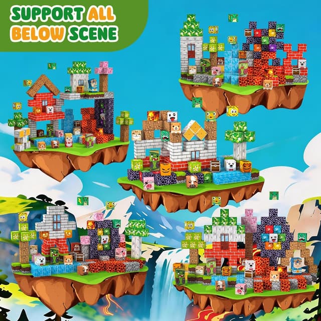 Detalle 2 de Crifeton Magnetic Blocks 220-piece magnetic building set for ages 3+