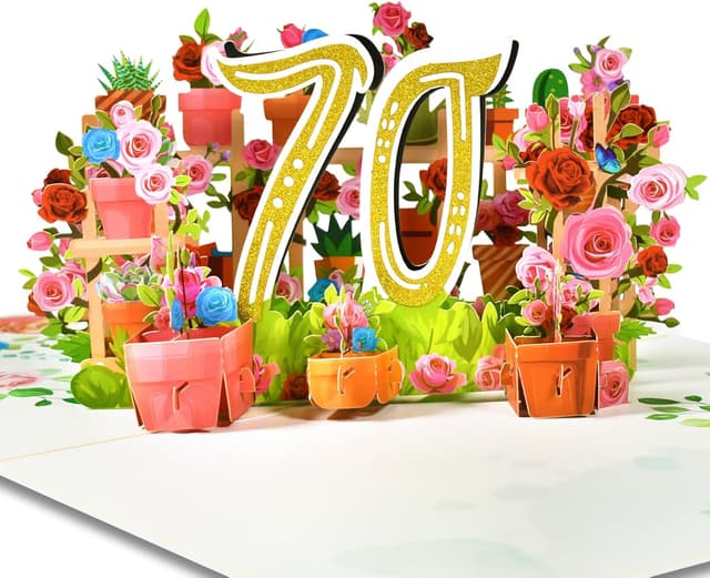 Detalle de GREETING ART 70 Geburtstagskarte mit Pop-up