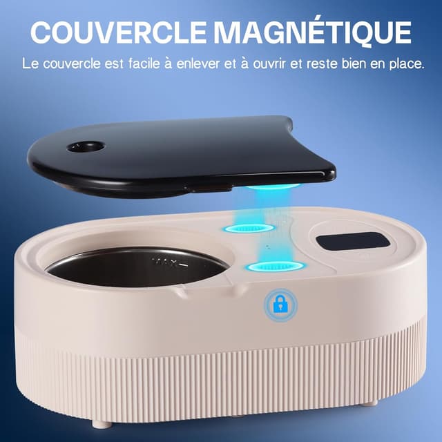 Detalle 2 de Nettoyeur ultrasons 45 kHz avec bac 200 ml, 5 modes et lampes U-V 24 W pour prothèses et protections buccales