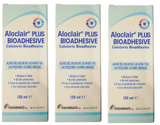 Detalle de Aloclair Plus Bioadhesive colutorio 3x120 ml