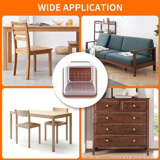 Detalle de Ezprotekt 16er Set Stuhlbein-Bodenschoner mit Filzummantelung für Stuhlbeine (Ø 28–37 mm, je nach Größe)