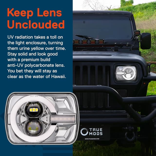 Thumbnail 4 de TRUE MODS 5x7 6054 LED Headlight H6054 for Jeep & more
