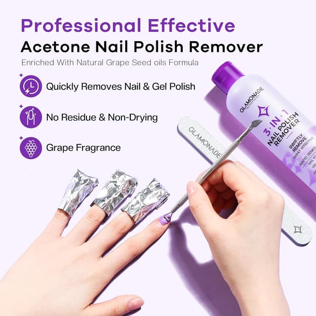 Detalle 2 de Glamonade Acetone Gel Remover 8 Fl Oz