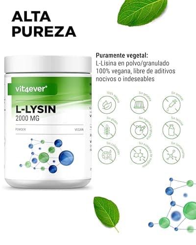 Thumbnail 2 de Vit4ever L-Lisina en polvo 500g | Vegan, Alta Solubilidad