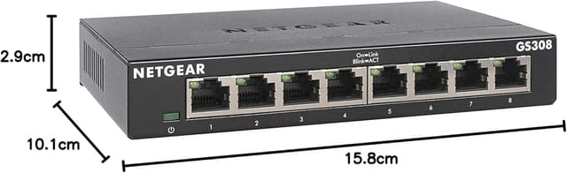 Detalle de NETGEAR GS308 8‑Port Gigabit Switch 📡