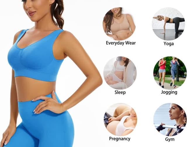 Detalle 1 de Lemef 3-Pack wirefree sports bra