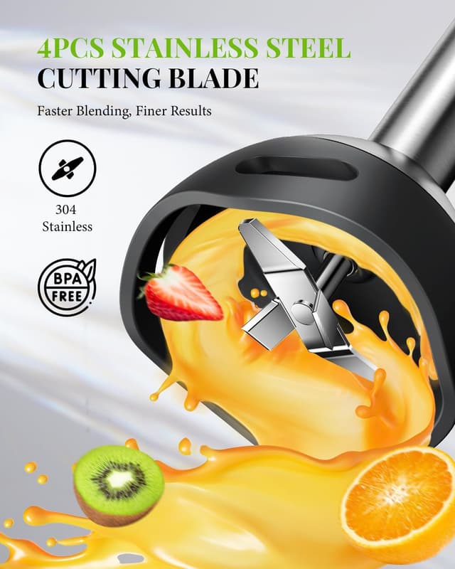 Thumbnail 6 de SHARDOR 6-in-1 Hand Blender (1200W) with 20 Speeds, Turbo & Chopper