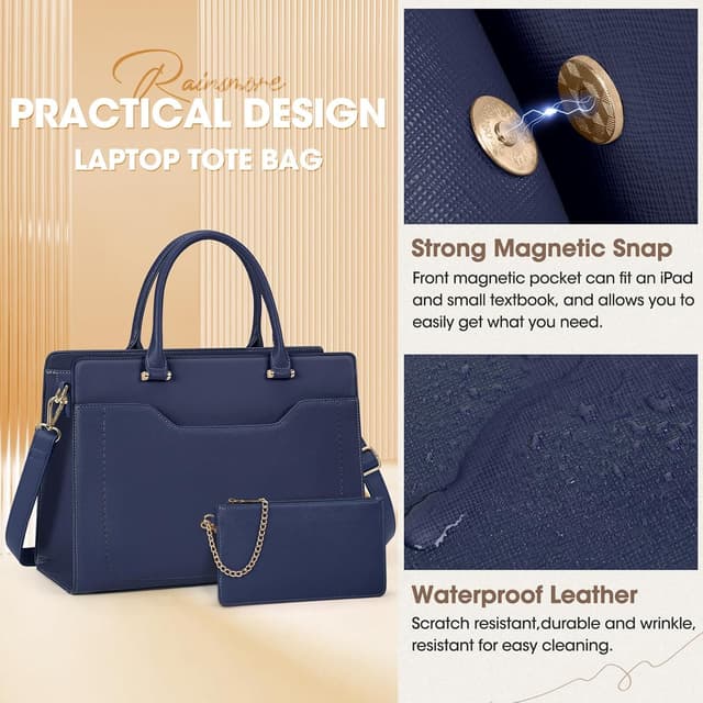 Thumbnail 6 de RAINSMORE Shopper Damen Laptop Tasche 15,6