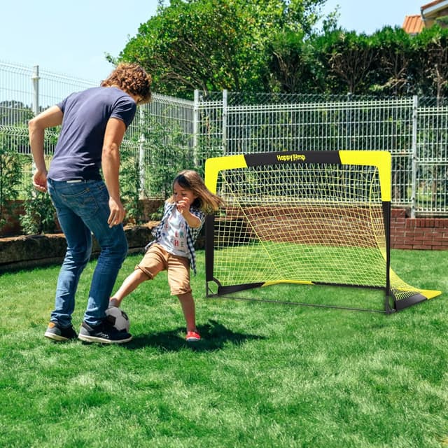 Detalle 2 de Happy Jump Portable Pop Up Football Goals 7x5 ft
